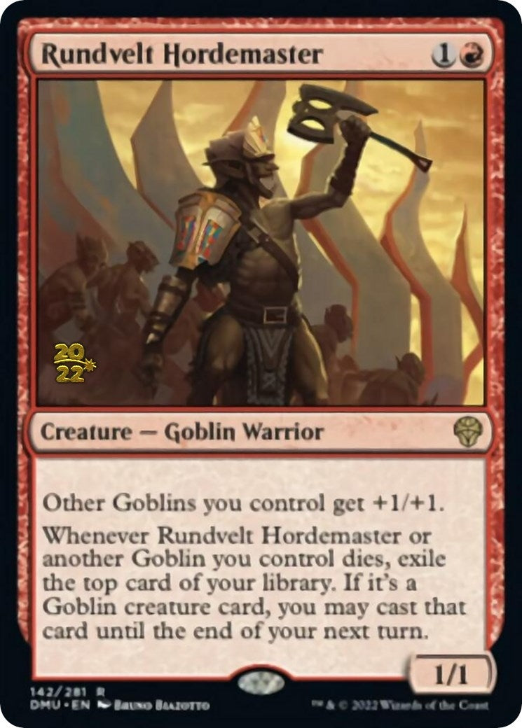 Image for Rundvelt Hordemaster (142) [Prerelease Cards] - Magic: The Gathering
