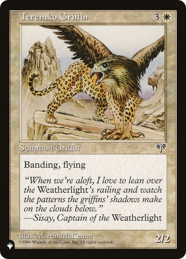 Image for Teremko Griffin [The List Reprints] - Magic: The Gathering