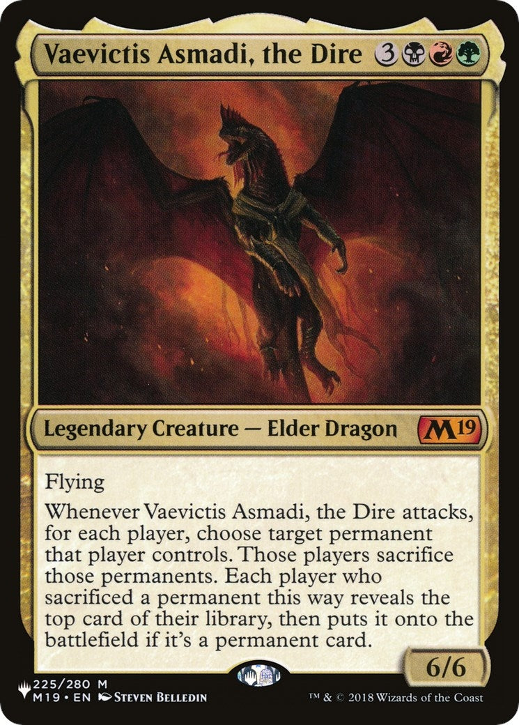 Image for Vaevictis Asmadi, the Dire (225/280) [The List Reprints] - Magic: The Gathering