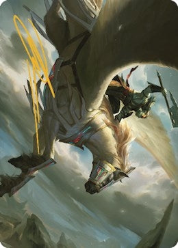 Image for Cleaving Skyrider Art Card (Gold-Stamped Signature) (5) [Dominaria United] - Magic: The Gathering