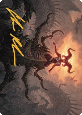 Image for Sheoldred, the Apocalypse Art Card (Gold-Stamped Signature) (26) [Dominaria United] - Magic: The Gathering