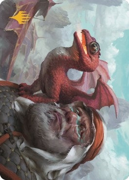 Image for Dragon Whelp Art Card (Gold-Stamped Signature) (29) [Dominaria United] - Magic: The Gathering