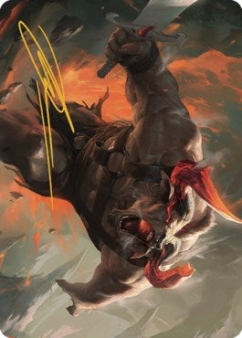Image for Furious Bellow Art Card (Gold-Stamped Signature) (31) [Dominaria United] - Magic: The Gathering