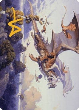 Image for Rith, Liberated Primeval Art Card (Gold-Stamped Signature) (52) [Dominaria United] - Magic: The Gathering