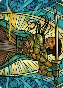 Image for Shanna, Purifying Blade Art Card (77/81) (Gold-Stamped Signature) (77) [Dominaria United] - Magic: The Gathering