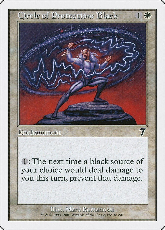 Image for Circle of Protection: Black (6) [7th Edition] - Magic: The Gathering