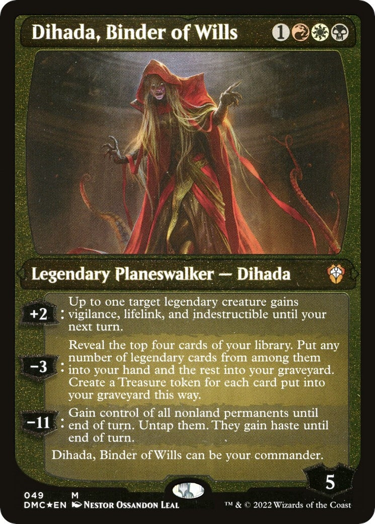 Image for Dihada, Binder of Wills (Display Commander) - Thick Stock (49) [Dominaria United] - Magic: The Gathering