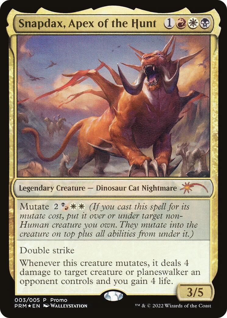 Image for Snapdax, Apex of the Hunt (2022 Lunar New Year Promo) (3) [Unique and Miscellaneous Promos] - Magic: The Gathering