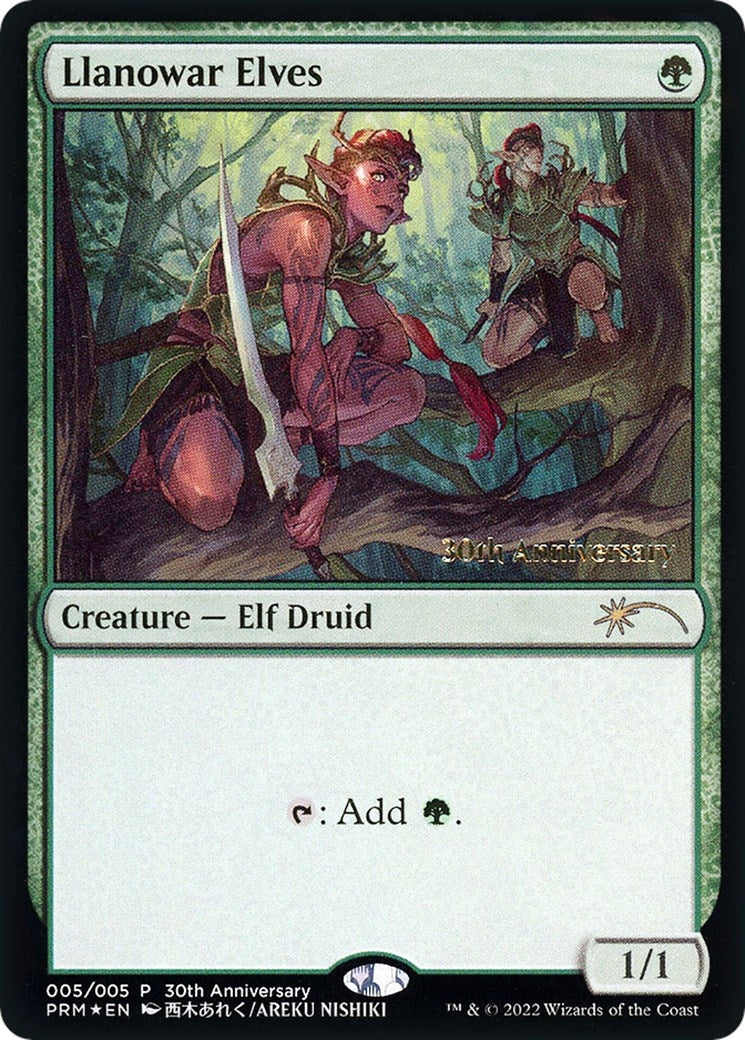 Image for Llanowar Elves (5) [30th Anniversary Promos] - Magic: The Gathering