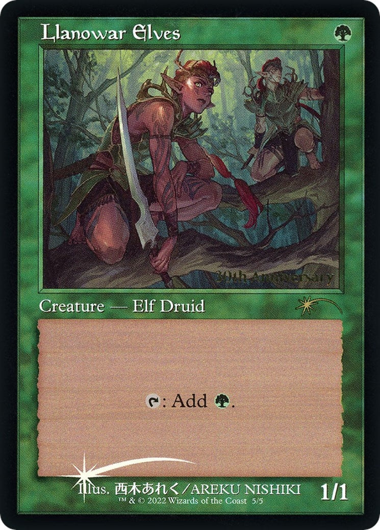 Image for Llanowar Elves (Retro Frame) (5) [30th Anniversary Promos] - Magic: The Gathering