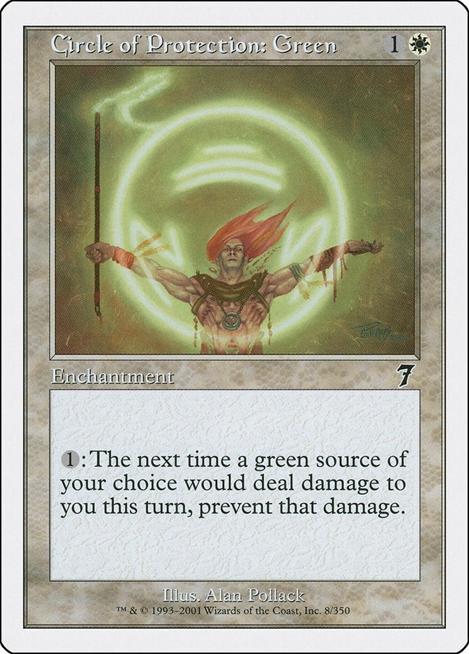 Image for Circle of Protection: Green (8) [7th Edition] - Magic: The Gathering
