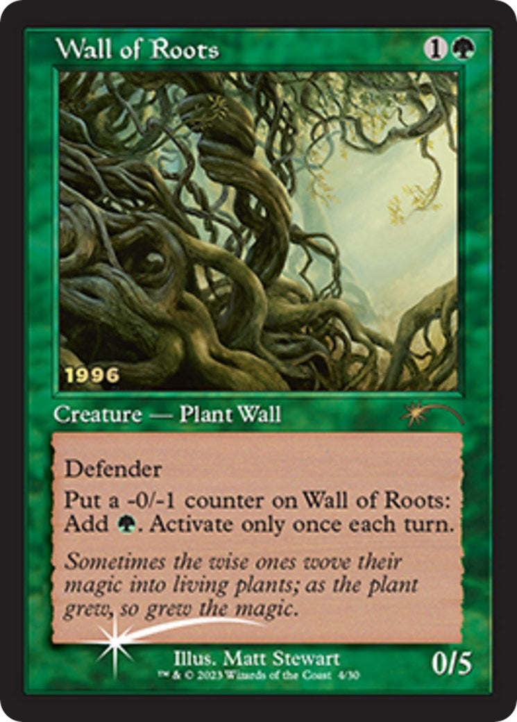 Image for Wall of Roots (4) [30th Anniversary Promos] - Magic: The Gathering