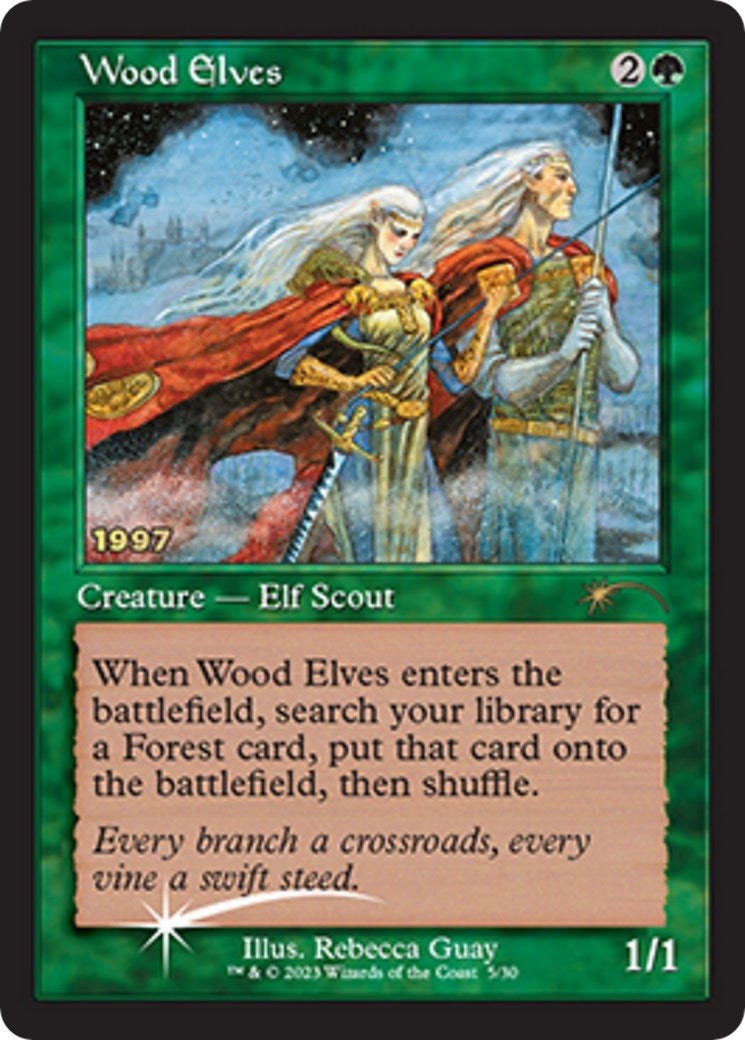 Image for Wood Elves (5) [30th Anniversary Promos] - Magic: The Gathering