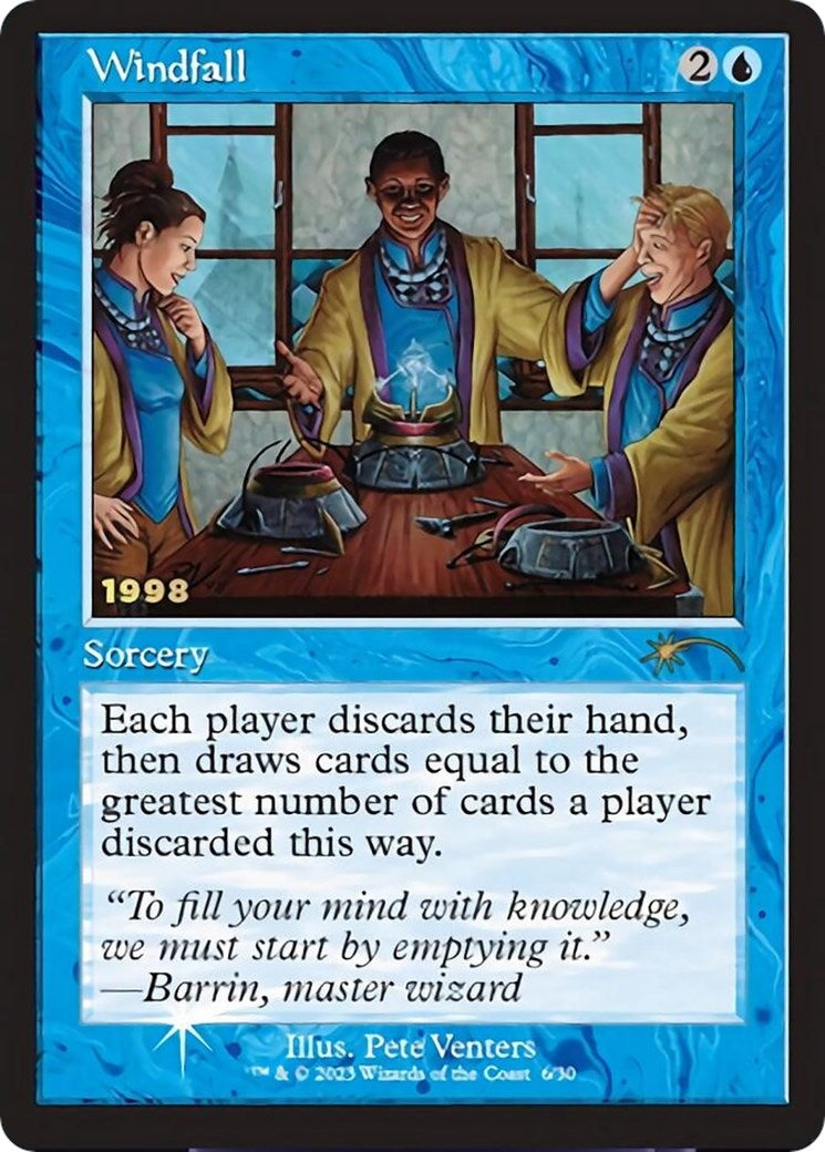 Image for Windfall (6) [30th Anniversary Promos] - Magic: The Gathering