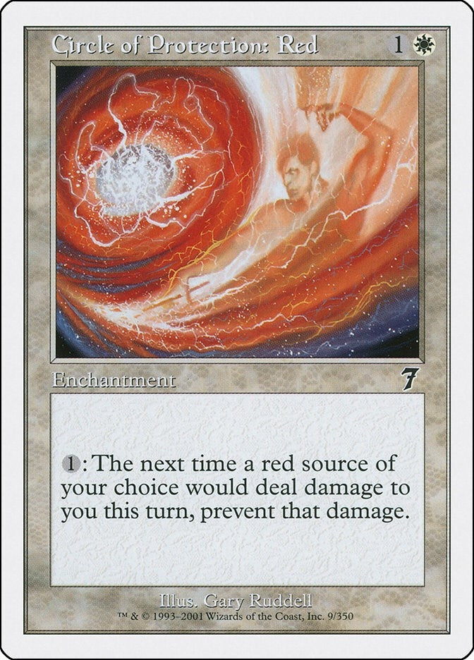 Image for Circle of Protection: Red (9) [7th Edition] - Magic: The Gathering