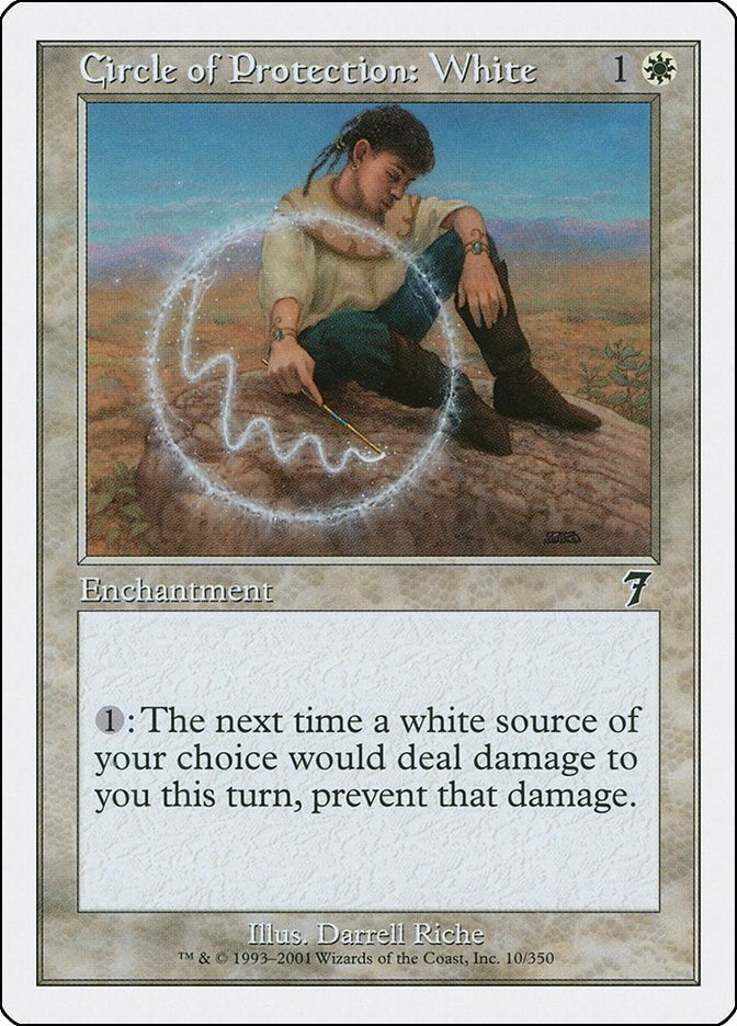 Image for Circle of Protection: White (10) [7th Edition] - Magic: The Gathering