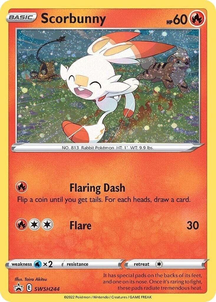 Image for Scorbunny - SWSH244 (Cosmos Holo) (SWSH244) [SWSH: Sword & Shield Promo Cards] - Pokemon