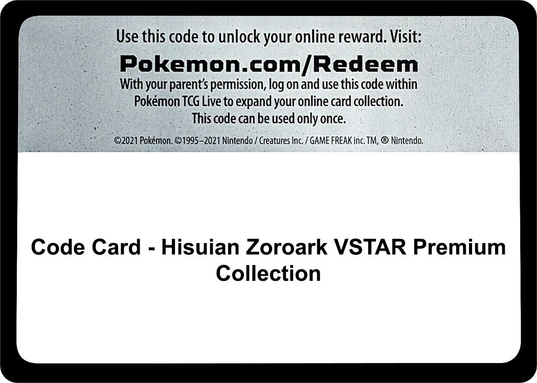 Image for Code Card - Hisuian Zoroark VSTAR Premium Collection [SWSH11: Lost Origin] - Pokemon