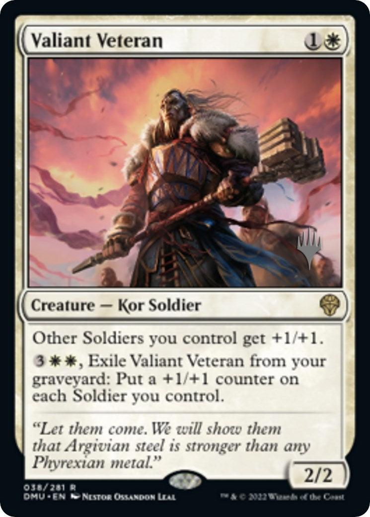 Valiant Veteran (38) [Promo Pack: Dominaria United]