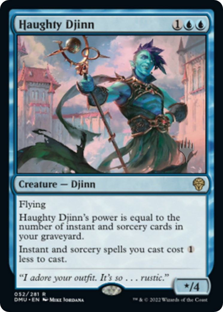 Haughty Djinn (52) [Promo Pack: Dominaria United]