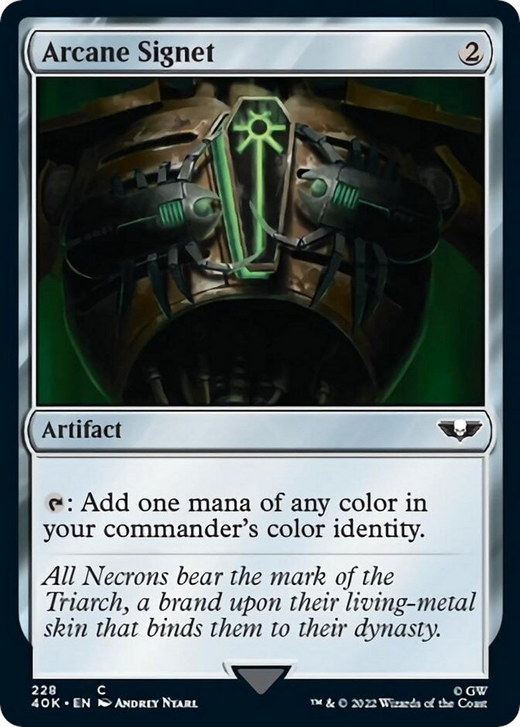 Image for Arcane Signet (228) (Surge Foil) (228) [Universes Beyond: Warhammer 40,000] - Magic: The Gathering