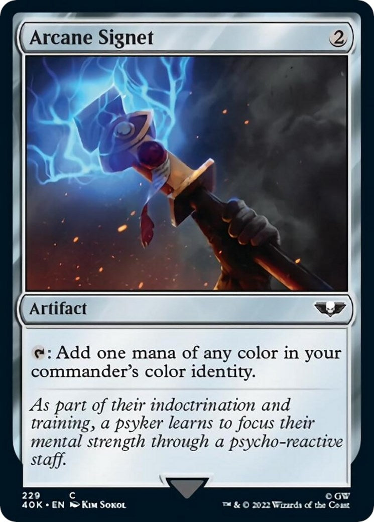 Image for Arcane Signet (229) (Surge Foil) (229) [Universes Beyond: Warhammer 40,000] - Magic: The Gathering