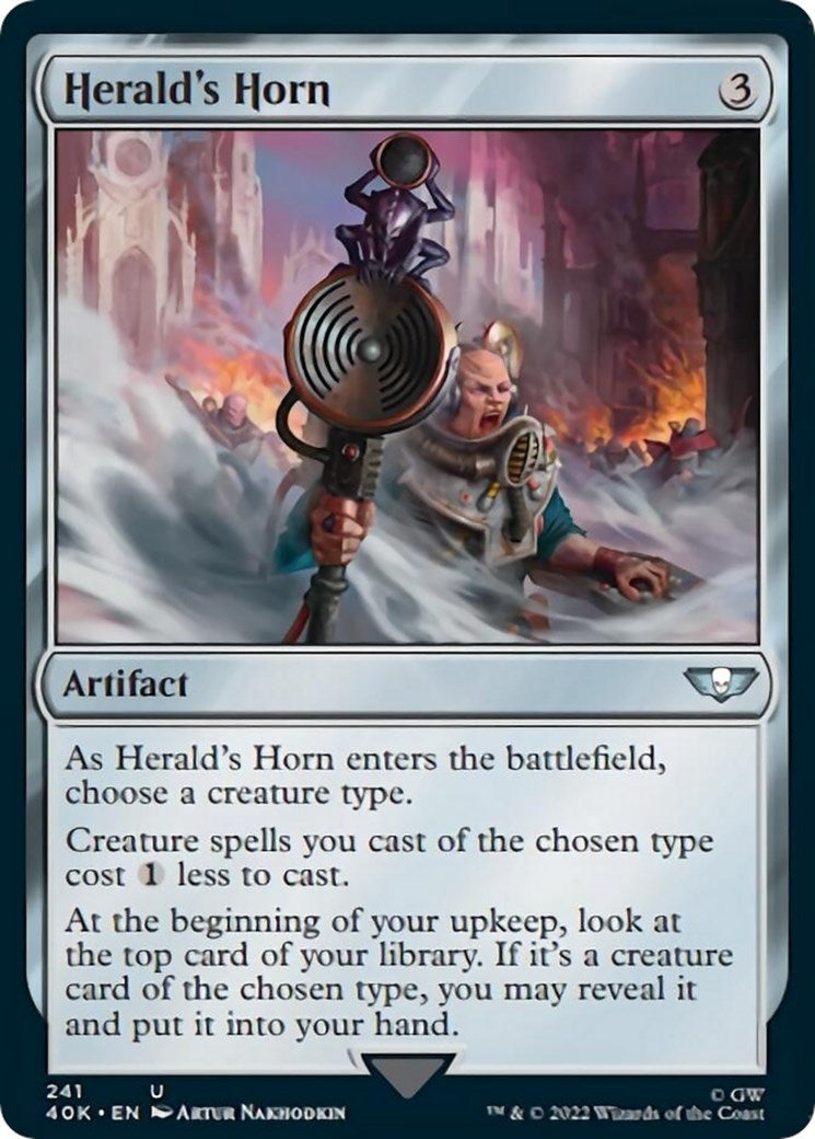 Image for Herald's Horn (Surge Foil) (241) [Universes Beyond: Warhammer 40,000] - Magic: The Gathering