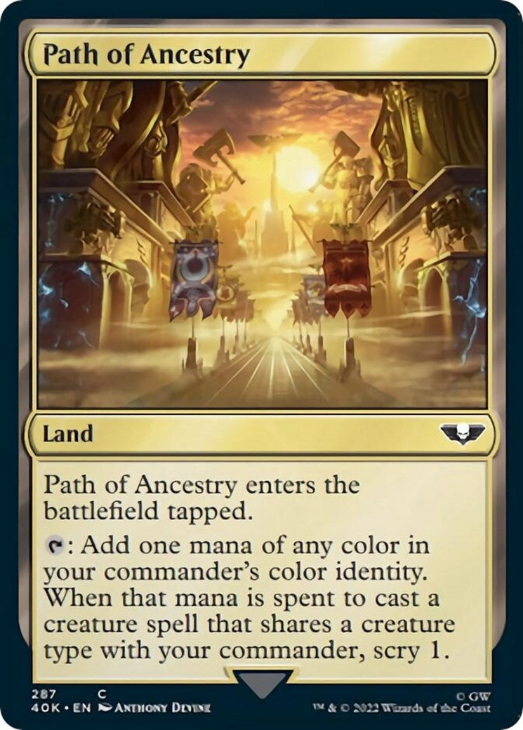 Image for Path of Ancestry (Surge Foil) (287) [Universes Beyond: Warhammer 40,000] - Magic: The Gathering
