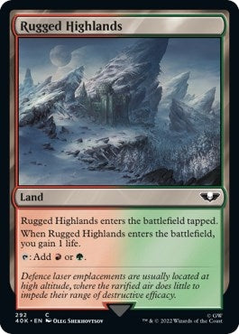 Image for Rugged Highlands (292) [Universes Beyond: Warhammer 40,000] - Magic: The Gathering