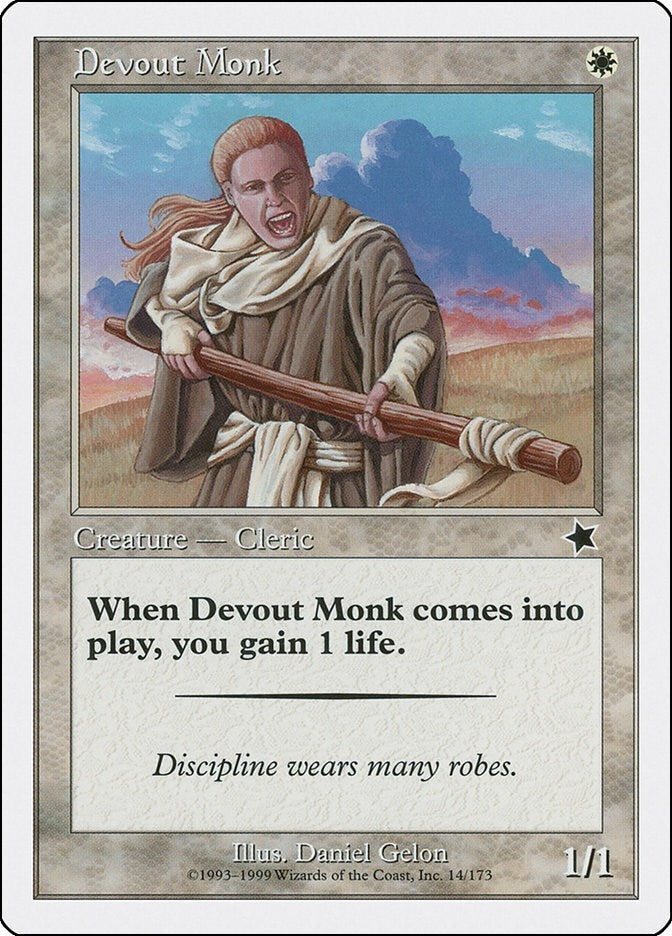 Image for Devout Monk (14) [Starter 1999] - Magic: The Gathering