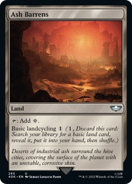 Ash Barrens (Surge Foil) (265) [Universes Beyond: Warhammer 40,000]