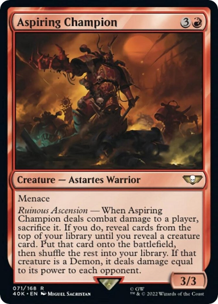 Image for Aspiring Champion (71) [Universes Beyond: Warhammer 40,000] - Magic: The Gathering