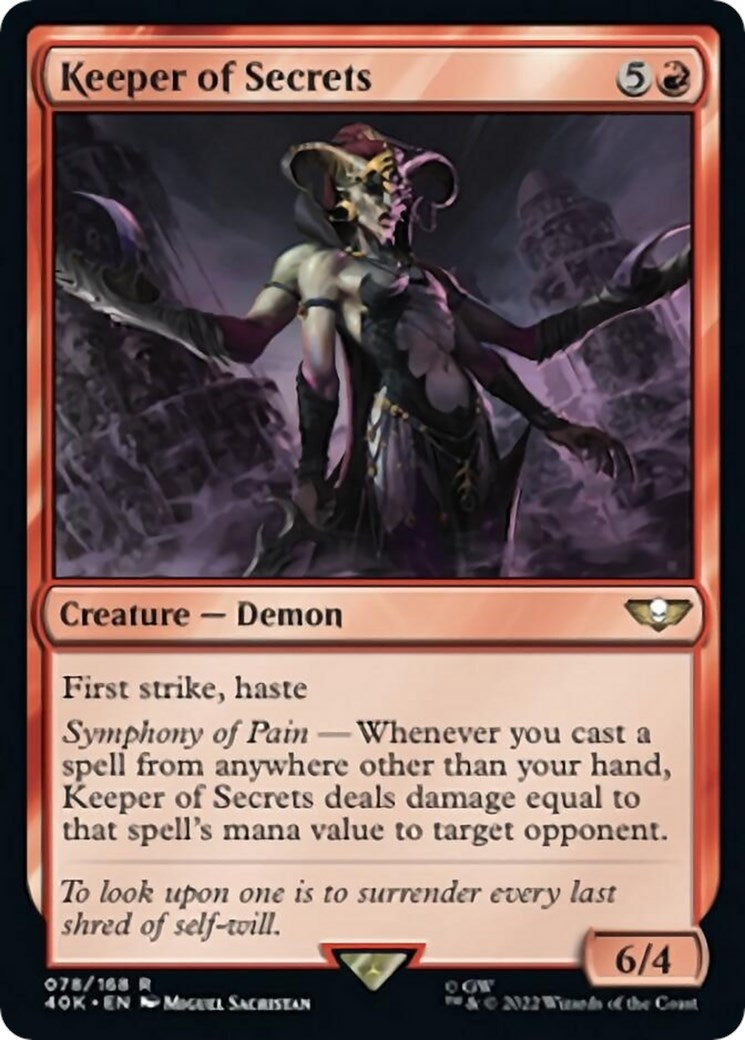 Image for Keeper of Secrets (Surge Foil) (78) [Universes Beyond: Warhammer 40,000] - Magic: The Gathering