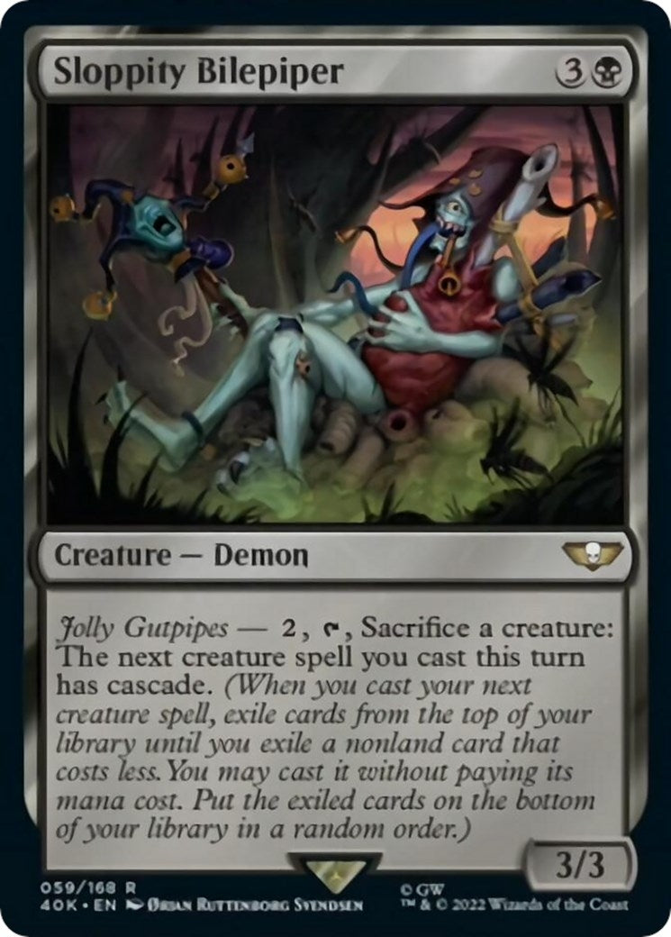 Image for Sloppity Bilepiper (Surge Foil) (59) [Universes Beyond: Warhammer 40,000] - Magic: The Gathering