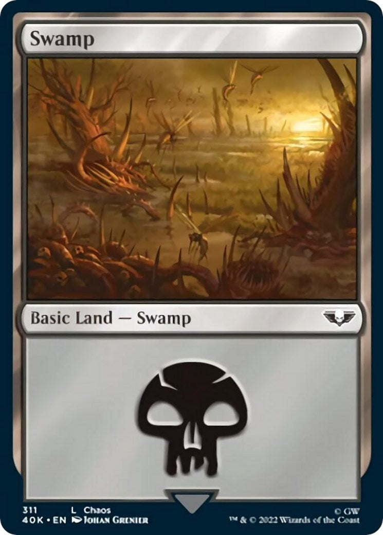 Image for Swamp (311) (Surge Foil) (311) [Universes Beyond: Warhammer 40,000] - Magic: The Gathering