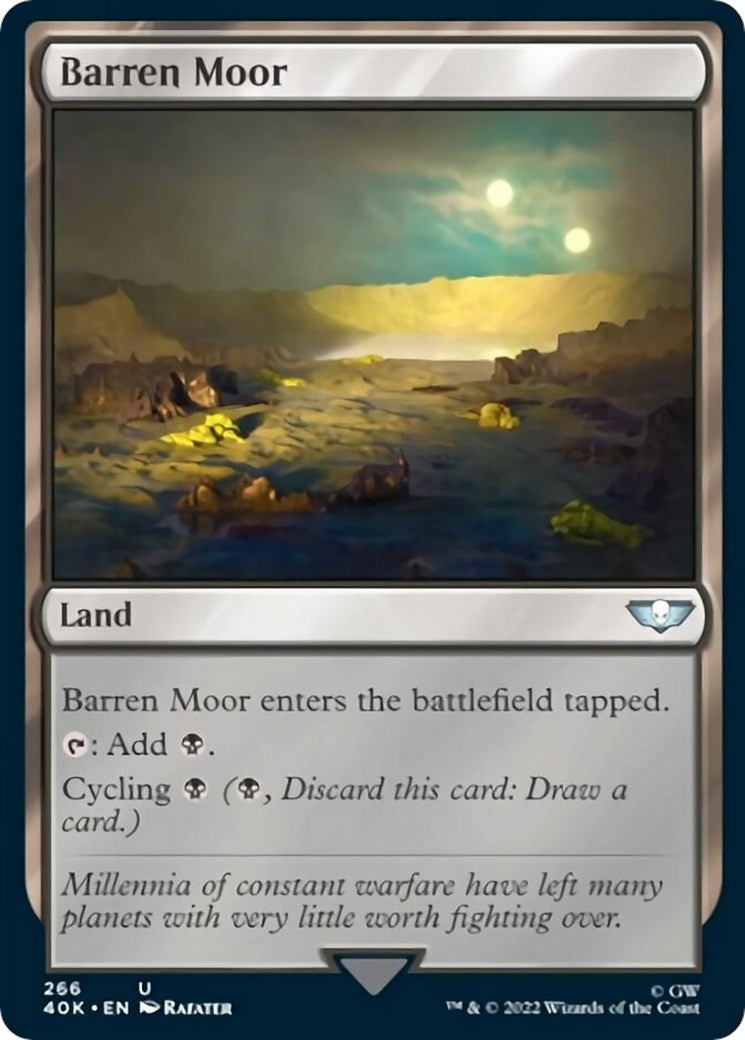 Image for Barren Moor (Surge Foil) (266) [Universes Beyond: Warhammer 40,000] - Magic: The Gathering