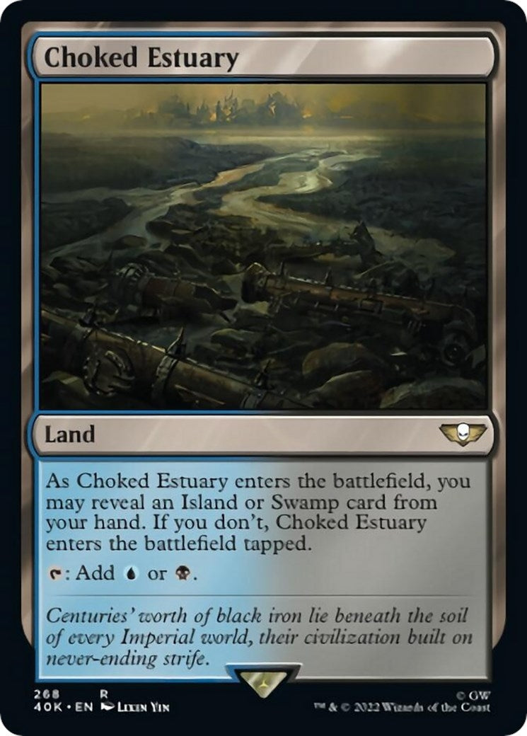 Image for Choked Estuary (Surge Foil) (268) [Universes Beyond: Warhammer 40,000] - Magic: The Gathering