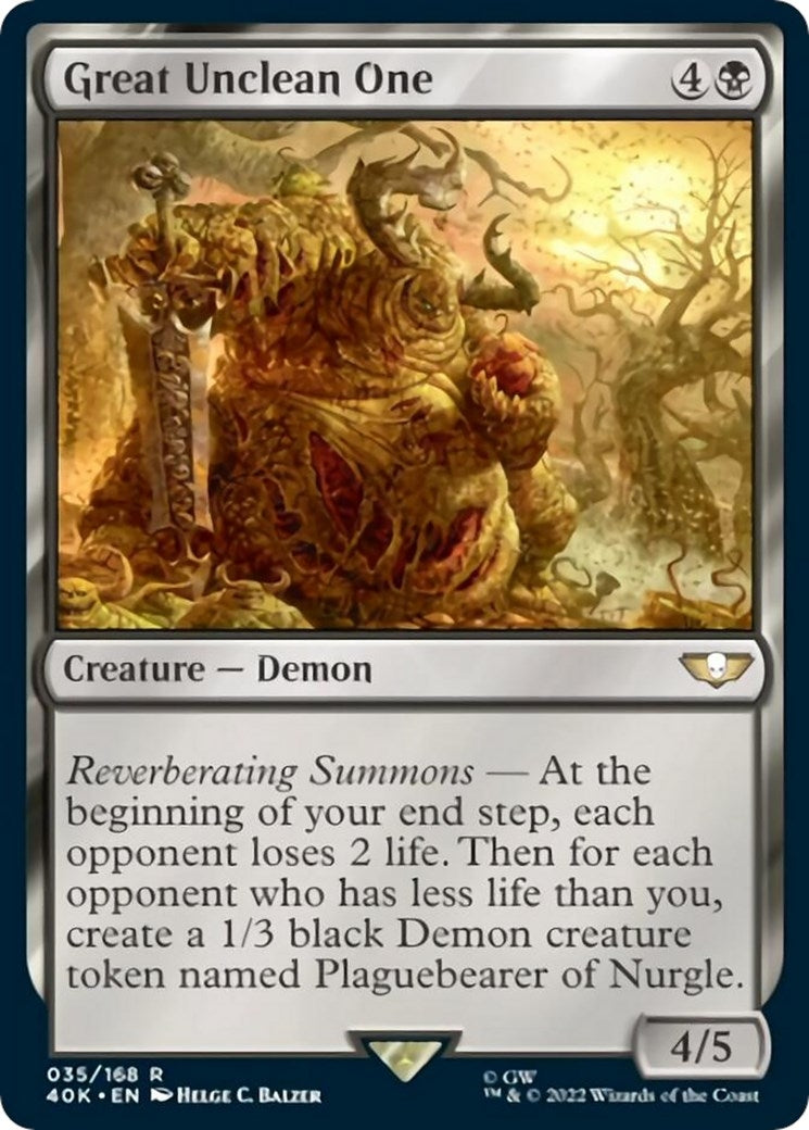 Image for Great Unclean One (35) [Universes Beyond: Warhammer 40,000] - Magic: The Gathering