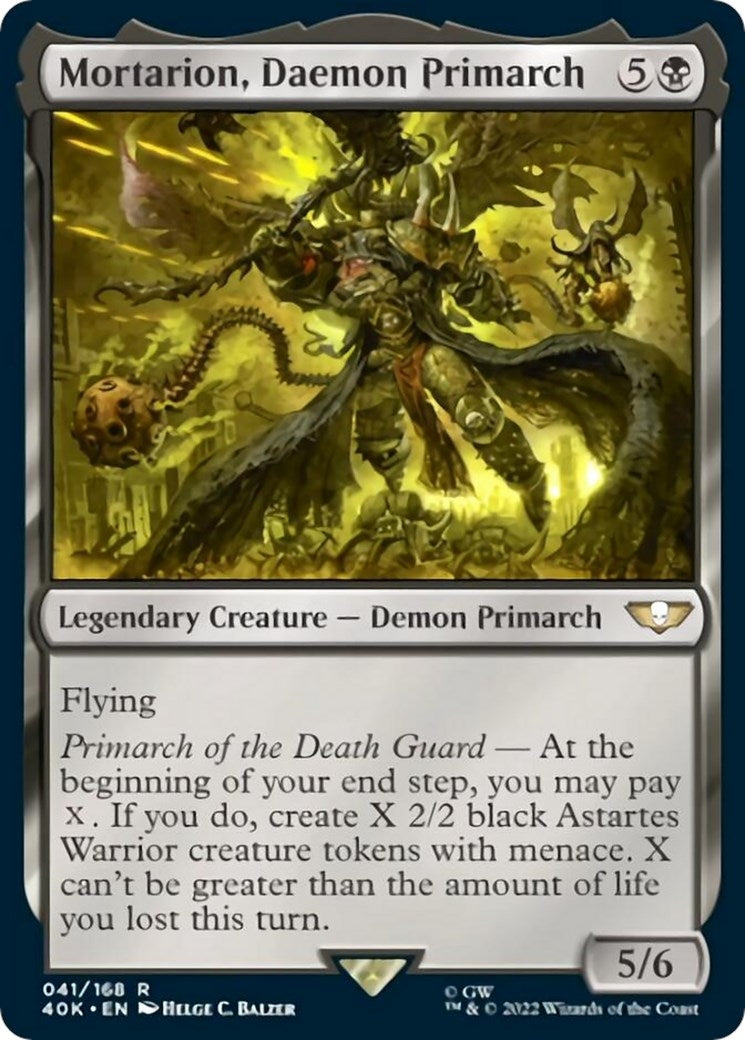 Image for Mortarion, Daemon Primarch (41) [Universes Beyond: Warhammer 40,000] - Magic: The Gathering