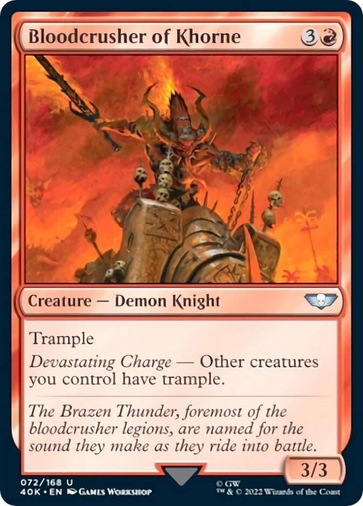 Image for Bloodcrusher of Khorne (72) [Universes Beyond: Warhammer 40,000] - Magic: The Gathering