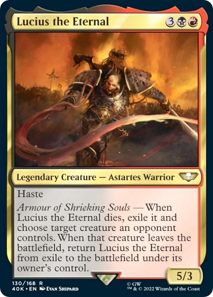 Image for Lucius the Eternal (Surge Foil) (130) [Universes Beyond: Warhammer 40,000] - Magic: The Gathering