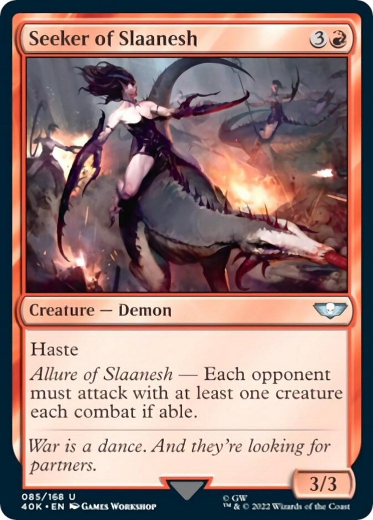 Image for Seeker of Slaanesh (Surge Foil) (85) [Universes Beyond: Warhammer 40,000] - Magic: The Gathering