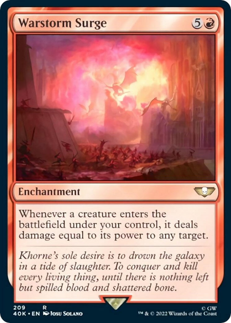 Image for Warstorm Surge (Surge Foil) (209) [Universes Beyond: Warhammer 40,000] - Magic: The Gathering