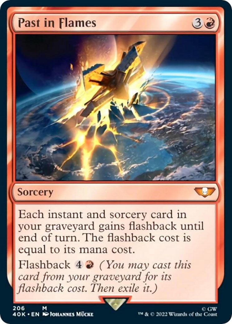Image for Past in Flames (Surge Foil) (206) [Universes Beyond: Warhammer 40,000] - Magic: The Gathering
