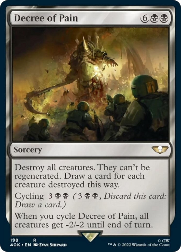 Image for Decree of Pain (Surge Foil) (198) [Universes Beyond: Warhammer 40,000] - Magic: The Gathering