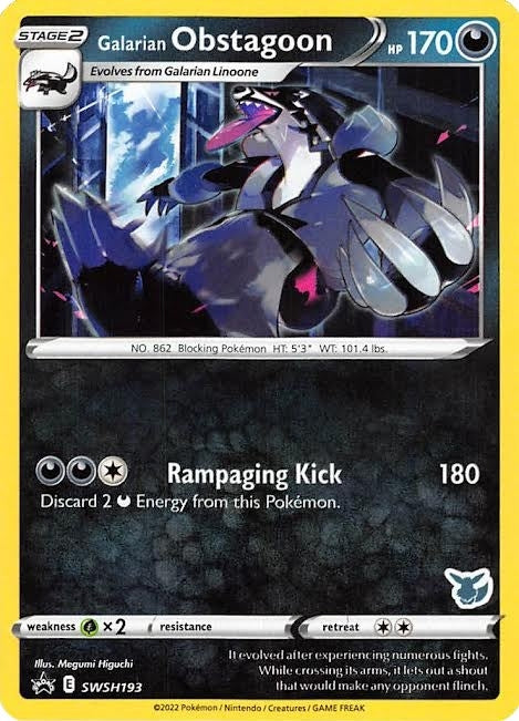 Image for Galarian Obstagoon - SWSH193 (Eevee Stamped) (SWSH193) [Battle Academy 2022] - Pokemon