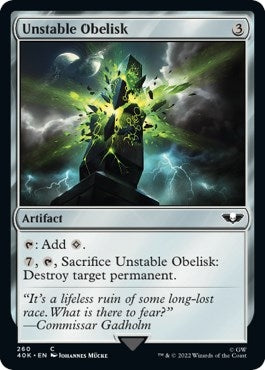 Image for Unstable Obelisk (Surge Foil) (260) [Universes Beyond: Warhammer 40,000] - Magic: The Gathering