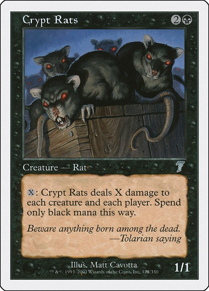 Image for Crypt Rats (125) [7th Edition] - Magic: The Gathering