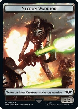 Image for Necron Warrior // Insect Double-Sided Token (Surge Foil) (14 // 22) [Universes Beyond: Warhammer 40,000] - Magic: The Gathering
