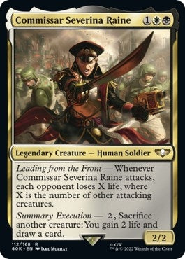 Image for Commissar Severina Raine (Surge Foil) (112) [Universes Beyond: Warhammer 40,000] - Magic: The Gathering